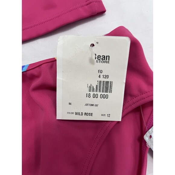 LL Bean Wild Rose Watersport Swim Tankini and Bottom Set Girl Size 6X/7 - 12 NWT - Picture 4 of 7